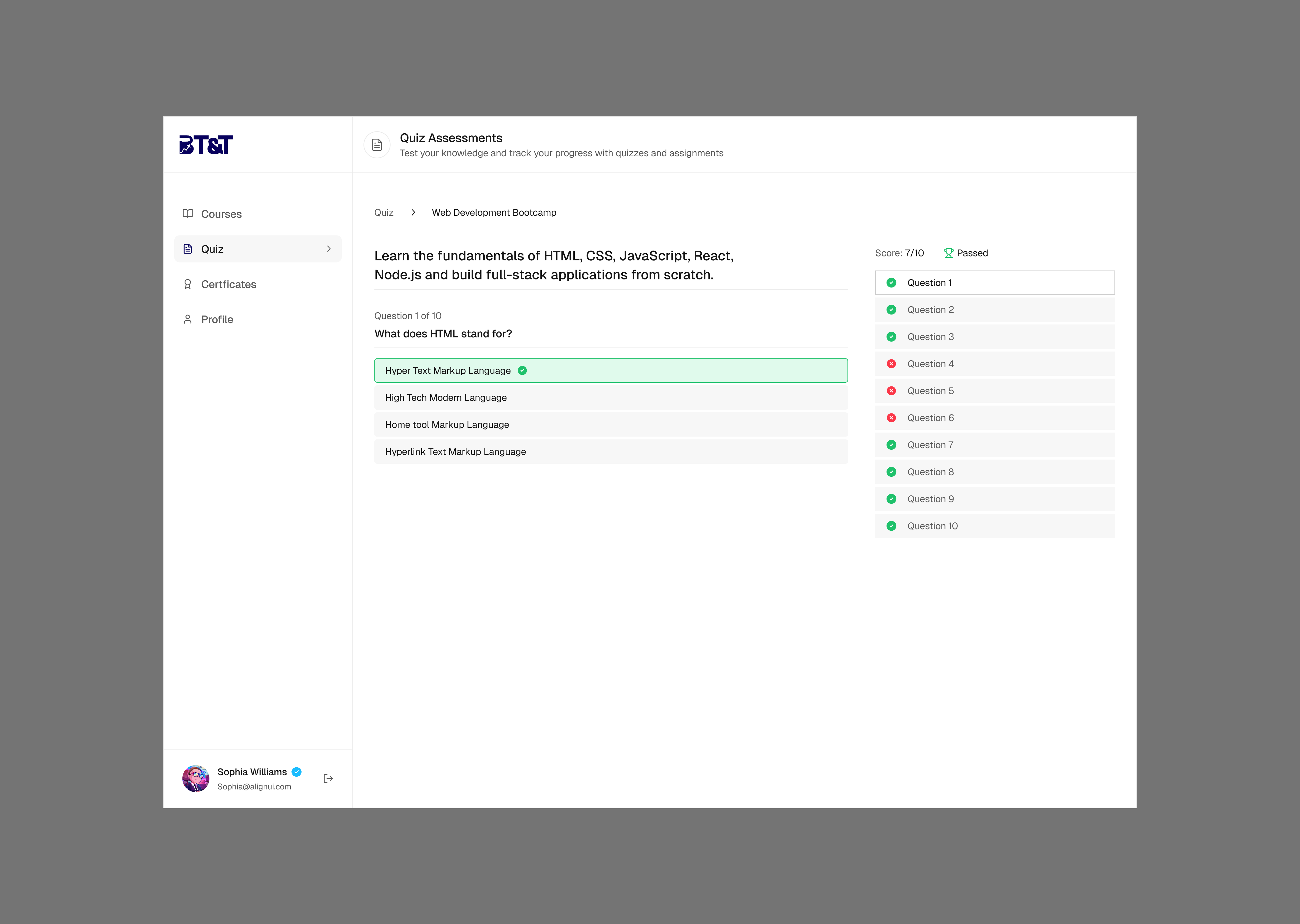 LMS Dashboard MVP User Flow Diagram