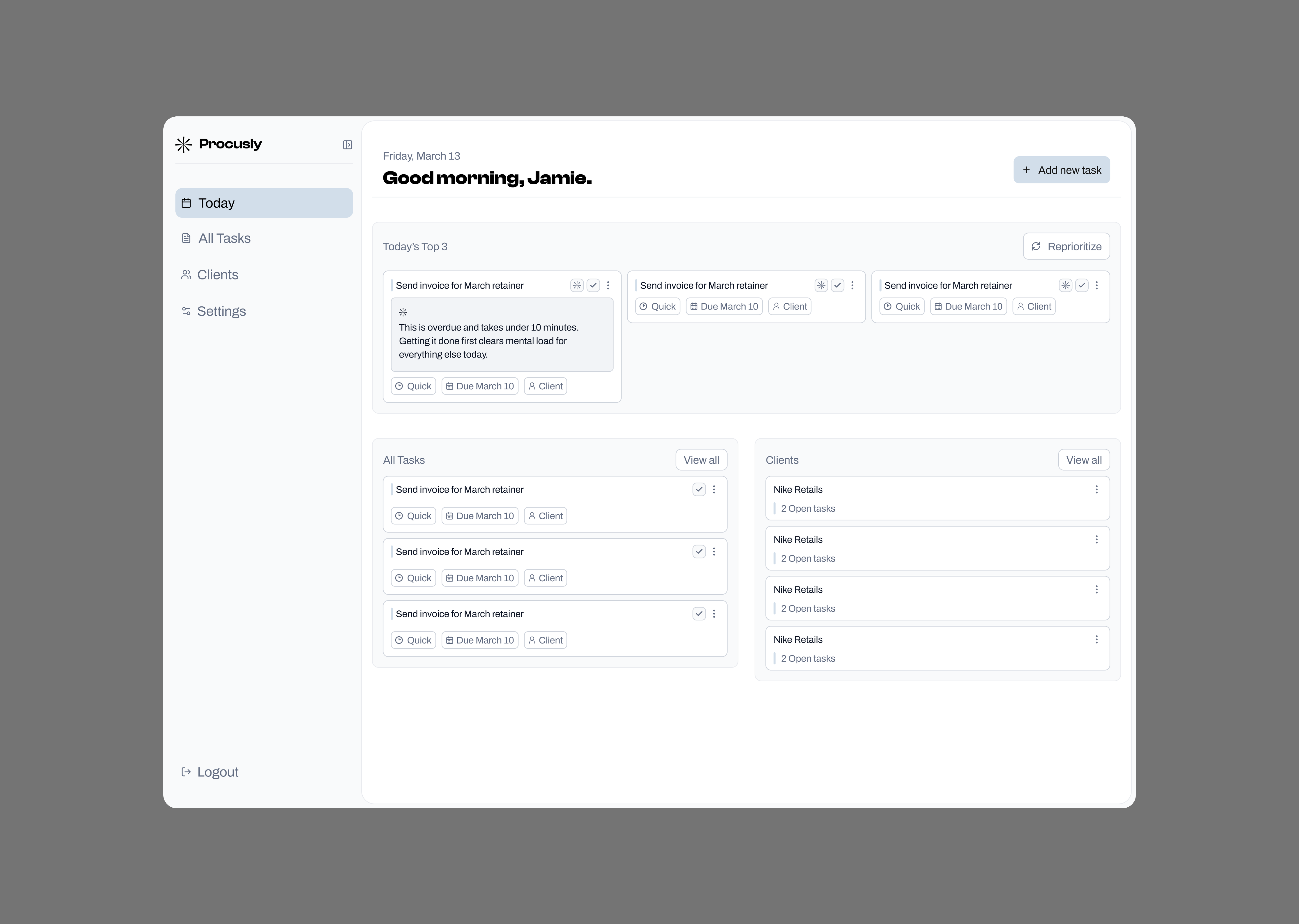 Procusly AI Focus Coach Overview